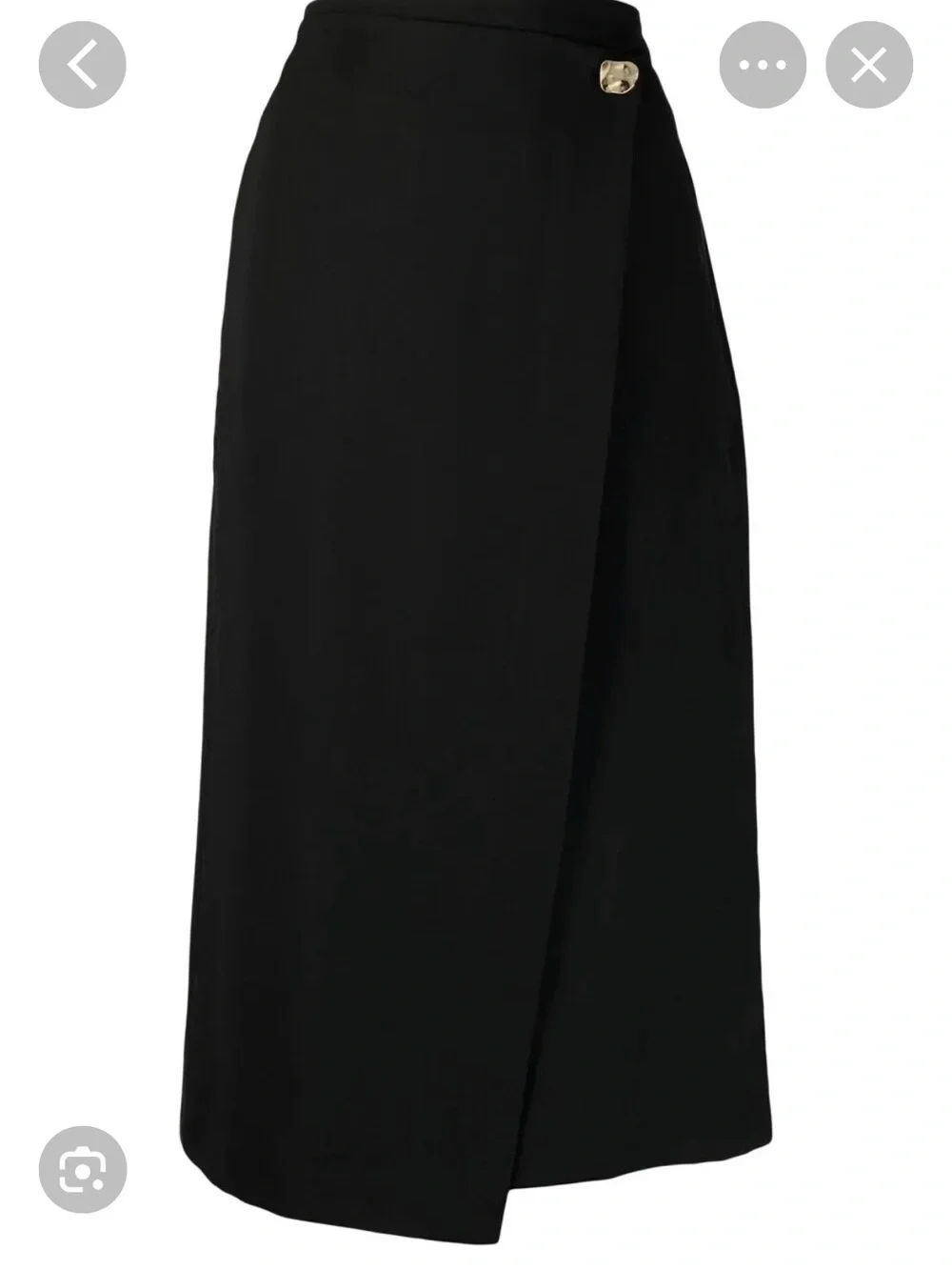 NWT Vince Women's Black A-Line Midi Skirt